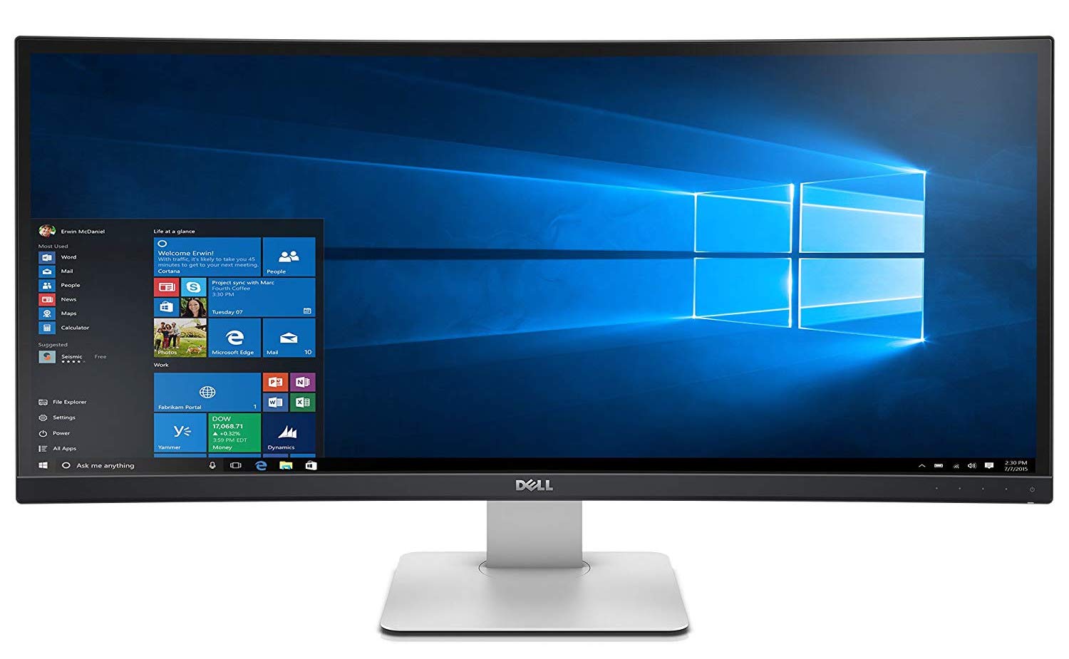 A picture of the Dell 34 inch curved 21:9 monitor that I'm drooling over