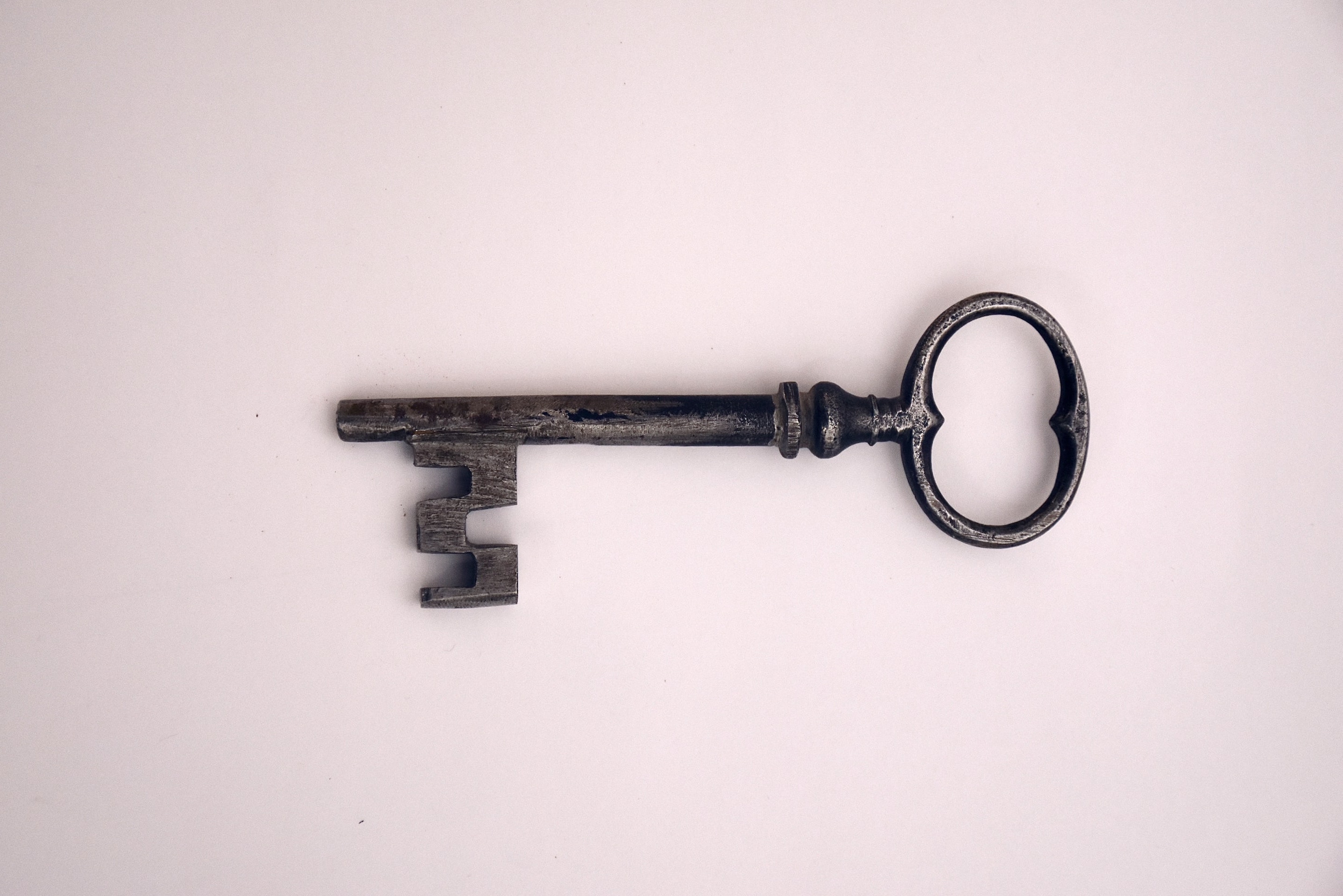 An old fashioned metal key